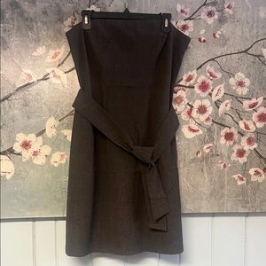 Ricki's Strapless Belted Sheath Dress in Dark Grey